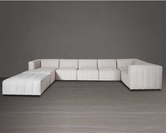 The L shaped modular sofa comes Fabric Sectional Sofa - Left Chaise