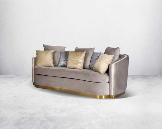 Osvaldo 3 Seater Fabric Sofa