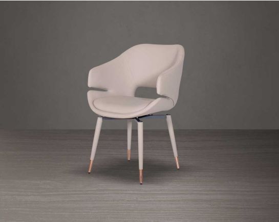 Gracil Leatherette Grey Dining Chair