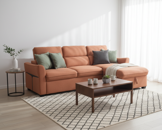 Abrazo Sectional Sofa Cum Bed - Right Chaise
