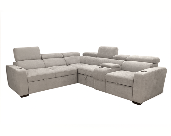 Basilio Fabric Sectional Sofa Cum Bed - Right Chaise