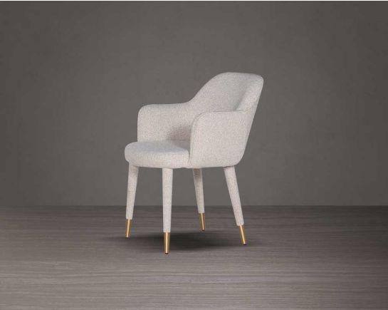 Aria Fabric Gold Dining Chair