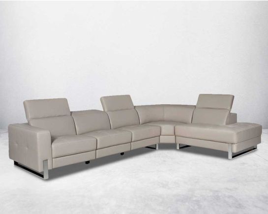 Leather Sectional Sofa - Right Chaise
