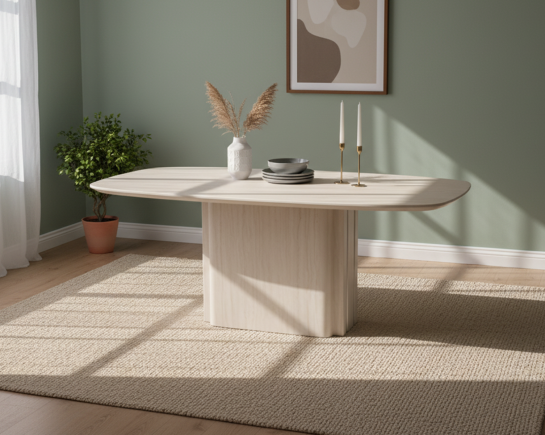 Atlanta 6 Seater Marble Dining Table