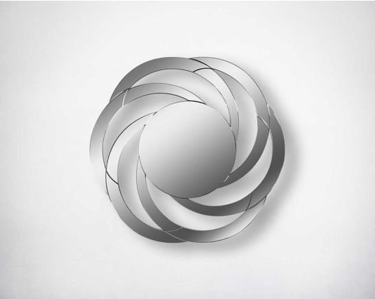 Gorgeous and glamorous, this versatile mirror features mirrored circles in an interweaving pattern.