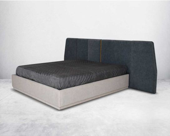 Lush and calm, the bed set brings a sense of splendor to the bedroom side view