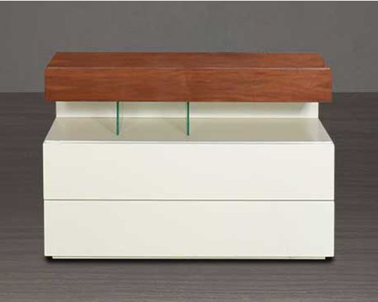 Wooden Dresser with white and brown colour.