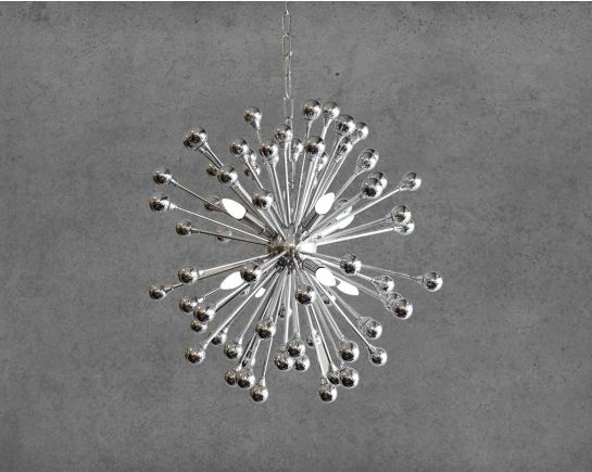 Spike pendant ceiling light with white glass