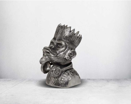 If you are looking to make a funky style statement in your bar area or living space, this monkey bottle holder exquisitely crafted in aluminium is a perfect choice.