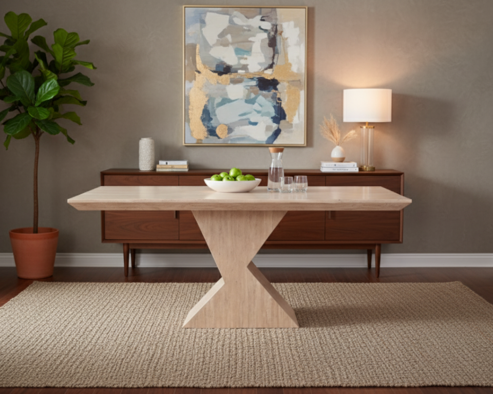 Enrico 8 Seater Marble Dining Table